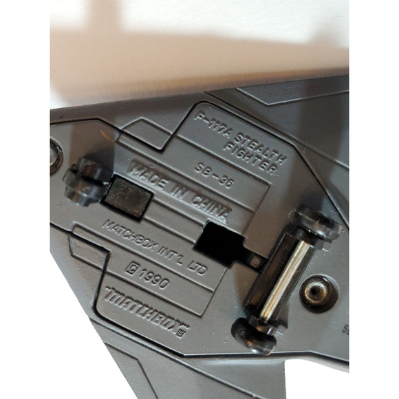 Matchbox Jet Fighter Stealth Airplane F-117A Grey Loose Collectible Toy 1990 - Picture 6 of 7